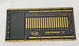 ELBE Exactogauge "A" Postal Stamp Measure Guide 5 x 2.5 Inches - $12.38