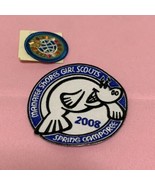 Lot of 2 Girl Scout Patches Manatee Shores Spring Camporee - £7.00 GBP