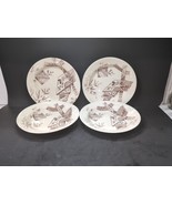 H Alcock Stratford Cobridge Plates or Bowls, Brown Transfer Ware Antique... - $135.78 CAD