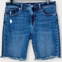 GAP 9” Bermuda short distressed cutoff jean shorts women&#39;s size 8 - £15.43 GBP