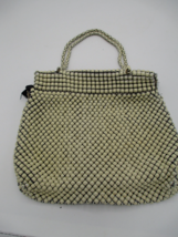 Whiting and Davis Alumesh Metal Mesh Bag Purse Handbag Vintage White AS IS - £8.11 GBP