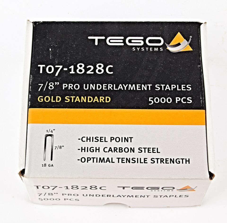 *Tego T07-1828C 7/8&quot; Pro Underlayment Staples (5,000/box) Carpet Pad Sta... - $3.87