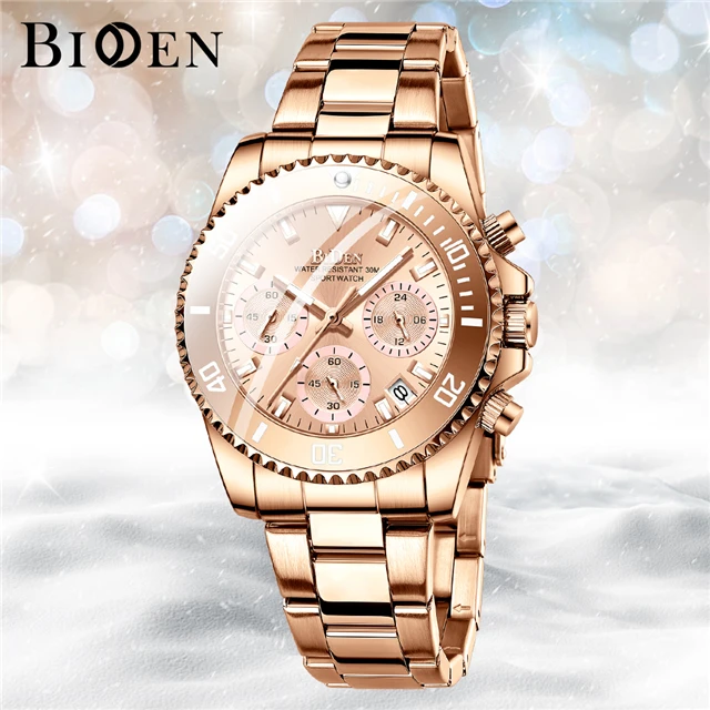 Women Quartz Watch True Three Eyes Calendar Watches 12/24hours Fashion Ladies Dr - $54.00