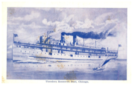 Theodore Roosevelt Boat Chicago, Illinois Ship Postcard. - £5.14 GBP