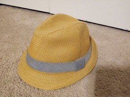 H&amp;M Dividcd Paper Straw &amp; Cotton Lined Fedora Hat - Men&#39;s Size M/58 - £9.59 GBP
