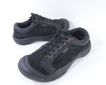 Keen Kids Size 3 Black Suede Leather Oxford Sneakers - £14.14 GBP