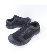 Keen Kids Size 3 Black Suede Leather Oxford Sneakers - £14.17 GBP