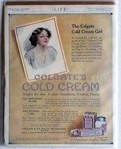 Vintage 1912 The Colgate Cold Cream Girl Full Page Color Art Deco Ad - $6.64