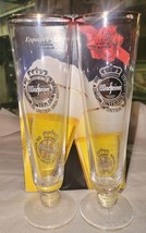 Pair of Warsteiner Tulip Beer Glasses 10 Ounce (.3L) Authentic German Import - £18.97 GBP
