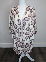 Umgee NWT Women S White Leopard Print Cardigan BE - £10.40 GBP
