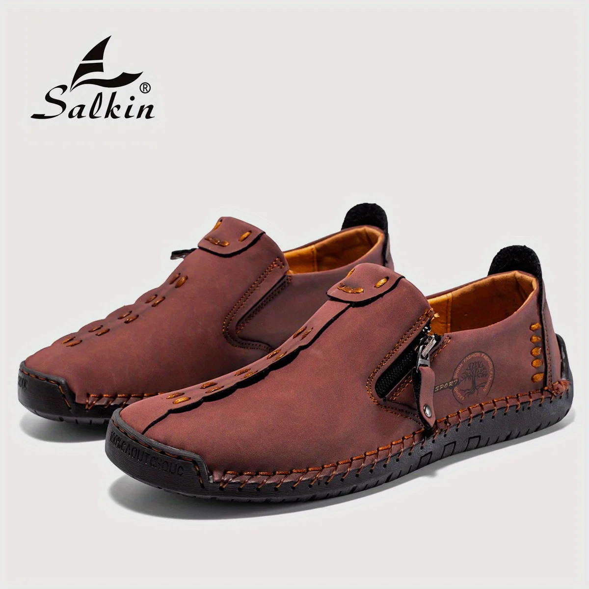 Leather Men Casual Shoes Luxury Brand Soft Men Loafers Moccasins Breathable Slip - £35.21 GBP