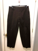 Nautica Clipper Cotton Chino Pants Relaxed Fit Mens 36X30 Brown EUC - £13.92 GBP