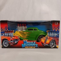 Muscle Machines 33 Willy&#39;s Coupe Green Chrome 1:18 New In Box It&#39;s A Gas - $86.95