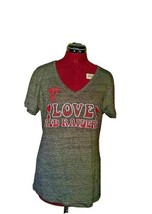 Soffee T Shirt Multicolor Juniors V Neck Size XL Graphic Love Red Raiders - £11.79 GBP