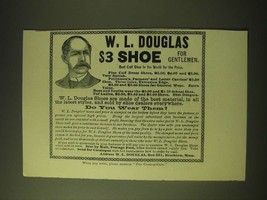1893 W.L. Douglas Shoes Ad - W.L. Douglas $3 Shoe for Gentlemen - £14.62 GBP