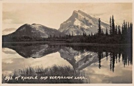 Mt Rundle &amp; Vermillion Lake~Banff Alberta Canada~Harmon Photo Postcard - £4.58 GBP