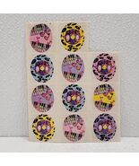Vintage Lisa Frank 11 Sticker Sheet Oval Penguin Vinyl Disco Piano Stickers - $27.74 CAD