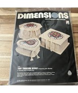 Vintage Dimensions Needlepoint &amp; Crewel Tiny Treasure Boxes 2155 1980 Ne... - £17.15 GBP
