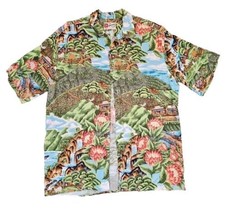 The Hawaiian Original Button-Down Shirt Aloha Feed Store Mens Large USA Vtg - £19.42 GBP