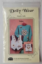 Doily Wear by Ozark Crafts Sweatshirt Applique Pattern #829 Tulips - $9.89