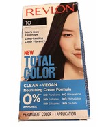 Revlon TOTAL COLOR Nourishing Cream Formula Hair Color VEGAN 10 BLACK - £17.63 GBP