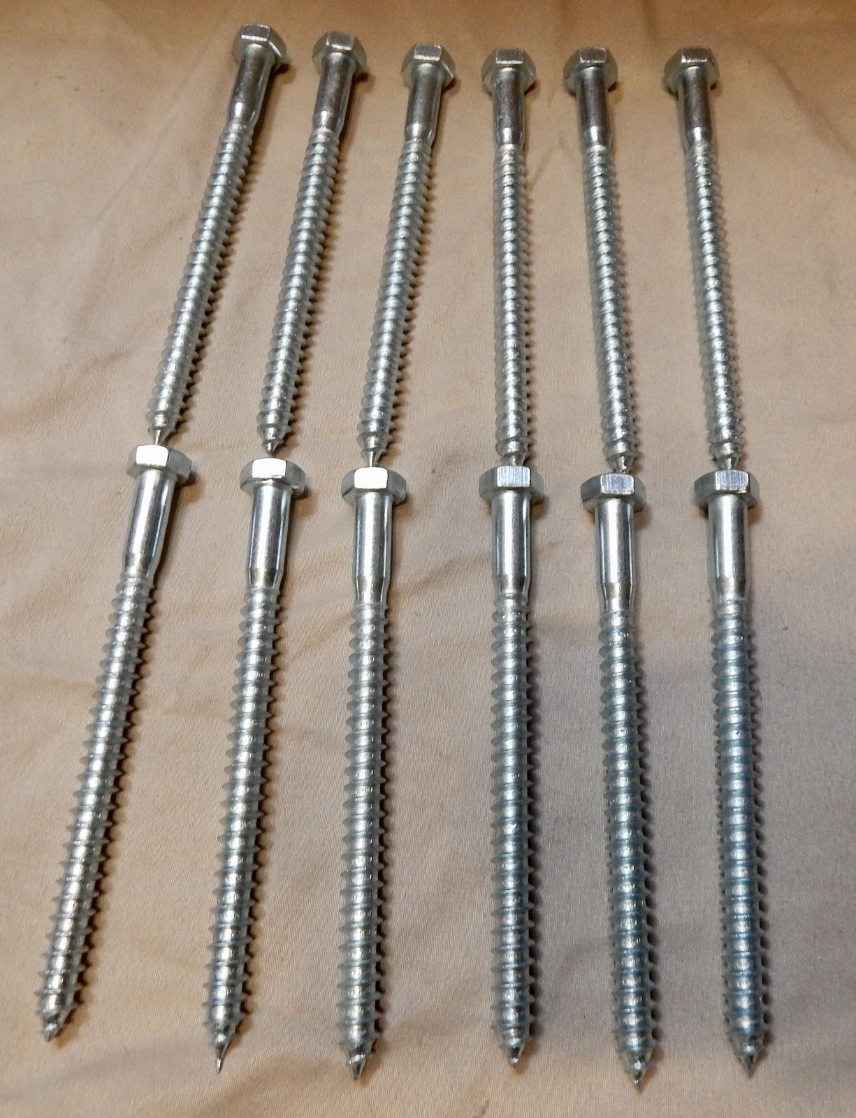thumbnail image 2 of 3/8 X 2-1/2” Zinc Hex Head Lag Bolt Screws – A307 Steel (Choose Quantity) 2 of 5