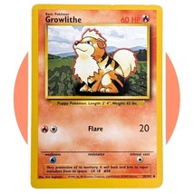 Base Set Pokemon Card (A44): Growlithe 28/102 - £2.28 GBP