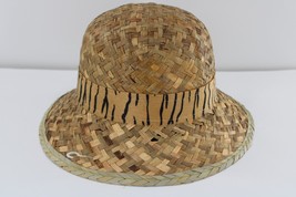 Oberon Safari Straw Hat Sz L Mens Tiger Print Band Animal Orange Black Stripes - £8.02 GBP