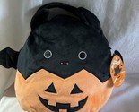 Squishmallows plush Emily The Bat In Pumpkin Treat Purse Bag Trick Or Tr... - $18.76