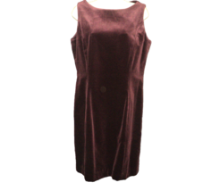 Gap Dress Women&#39;s Size 12 Brown Cotton Velvet Sleeveless Knee Length Vintage - £36.39 GBP