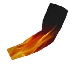 Baseball Football Sports No Slip Compression Boys Youth Arm Sleeve Flames  - $10.93 CAD