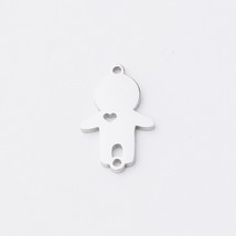 20Pcs Cartoon Boys Girls Connector Charms Mirror Polish Stainless Steel Charms F - £37.87 GBP