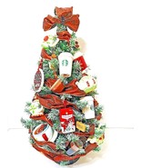 Fully Decorated Christmas Tree Coffee Tea Or Hot Cocoa 21&quot; Tall Hand Cra... - $55.15