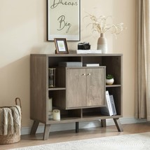 Compact Storage Sideboard Bookcase Display Cabinet - Two Door, Open Shelves - $2,944.92 MXN