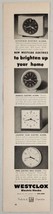 1955 Print Ad Westclox Electric Alarm &amp; Wall Clocks GT General Time Corp... - £11.13 GBP