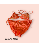 xhilaration orange bikini bottom XL top S pre-owned - $27.08 CAD