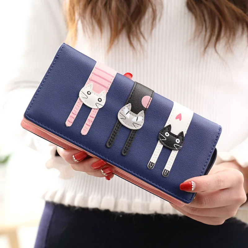 New Fashion Envelope Women Wallet Cat  Wallet Long Creative Female Card Holder P - $62.79