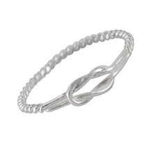 Sterling Silver Square Knot Twist Shank Ring Sized Toe Ring Finger Ring ... - $8.99