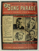 Vintage Sheet Music Song Parade Magazine May 1941 Bing Crosby Dorothy Claire - £8.86 GBP