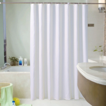 White Shower Curtains Waterproof Thick Solid Bath Curtains For Bathroom - £13.37 GBP