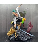 One Piece Action Figure Roronoa Zoro Three-Knife Fighting Big Size Figur... - £62.94 GBP