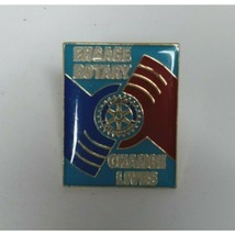 Vintage Rotary International Engage Rotary Change Lives Rectangle Lapel ... - $5.45