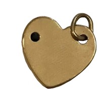 Wren Studio Charm Gold Plated Heart Necklace Pendant Rhinestone No Chain - £9.43 GBP