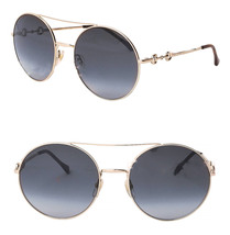 GUCCI Horsebit 0878 Gold Gray Round Unisex Gg0878s 001 Retro Fashion Sun... - £269.13 GBP