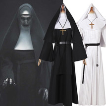 New The Nun Valak The Conjuring 2 Horror Movie Cosplay Costume Halloween Dress - £42.69 GBP