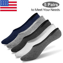 No Show Socks 5 Pairs Breathable Boat Socks Non-slip Low Cut Invisible S... - £24.06 GBP