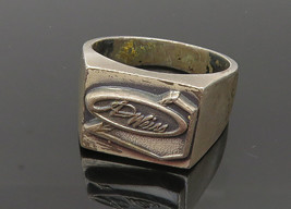 LG BALFOUR 925 Silver - Vintage Oxidized D Weiss Name Band Ring Sz 10 - RG10392 - £46.02 GBP