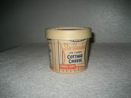 Vintage Bowman Sta-Slender Low Calorie Cottage cheese wax cardboard adve... - £23.66 GBP
