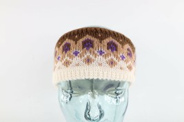 Vintage 90s Streetwear Reversible Knit Fair Isle Striped Winter Headband... - $32.62