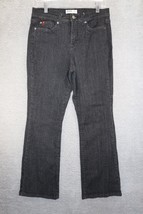 Jeanstar Black Denim Jeans Boot Cut High Rise Size 8 P Made In Egypt - £11.57 GBP
